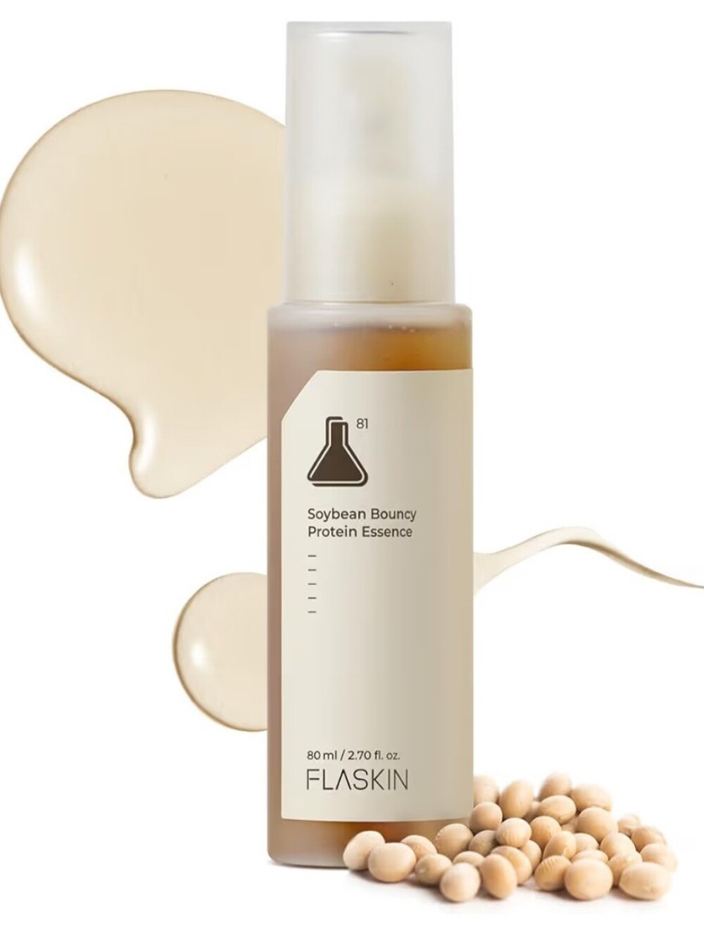 FLASKIN Soybean Bouncy Protein Essence - Beige Bottle